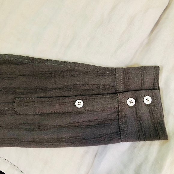 Oxford Lads Textured Grey Long Sleeve Shirt S - Picture 5 of 7